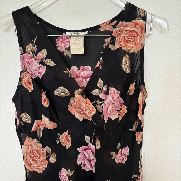 Vintage 90s Floral Sheer Maxi Dress - Picture 6 of 8